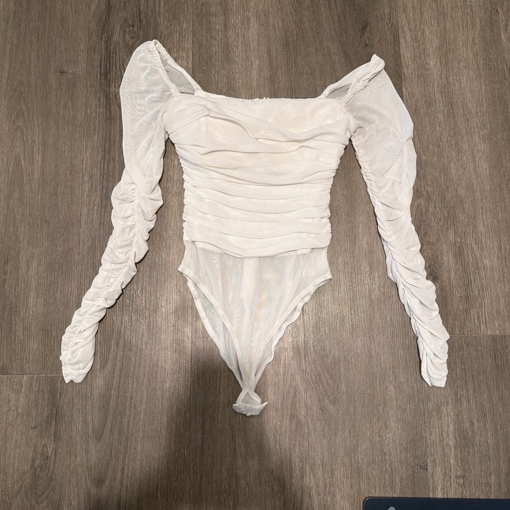 Princess Polly White Long Sleeve Bodysuit